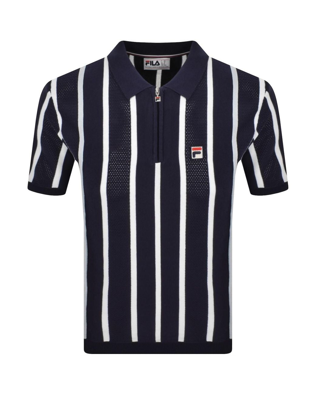 Fila Blue Fila Giorgio Crochet Polo Shirt Fila for men