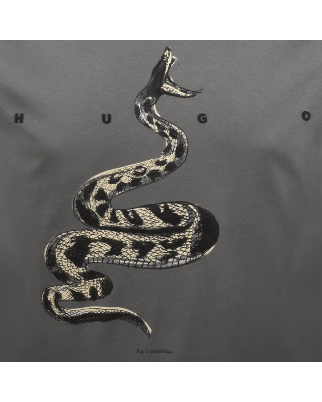 HUGO Gray Discorb Crew Neck T Shirt for men