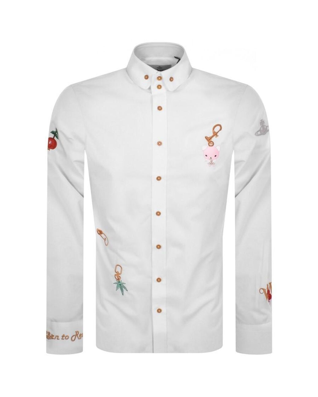 vivienne westwood white long sleeve shirt