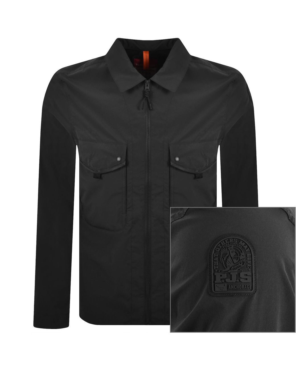 Parajumpers Black Elgin Overshirt Charcoal for men
