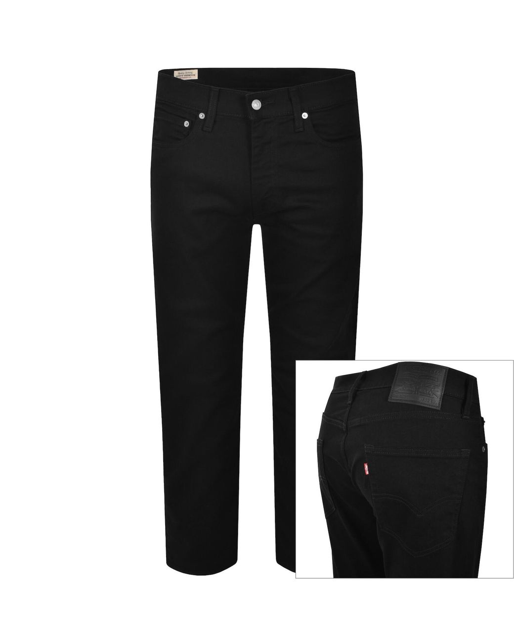 Levi's Black 502 Regular Tapered Jeans for men