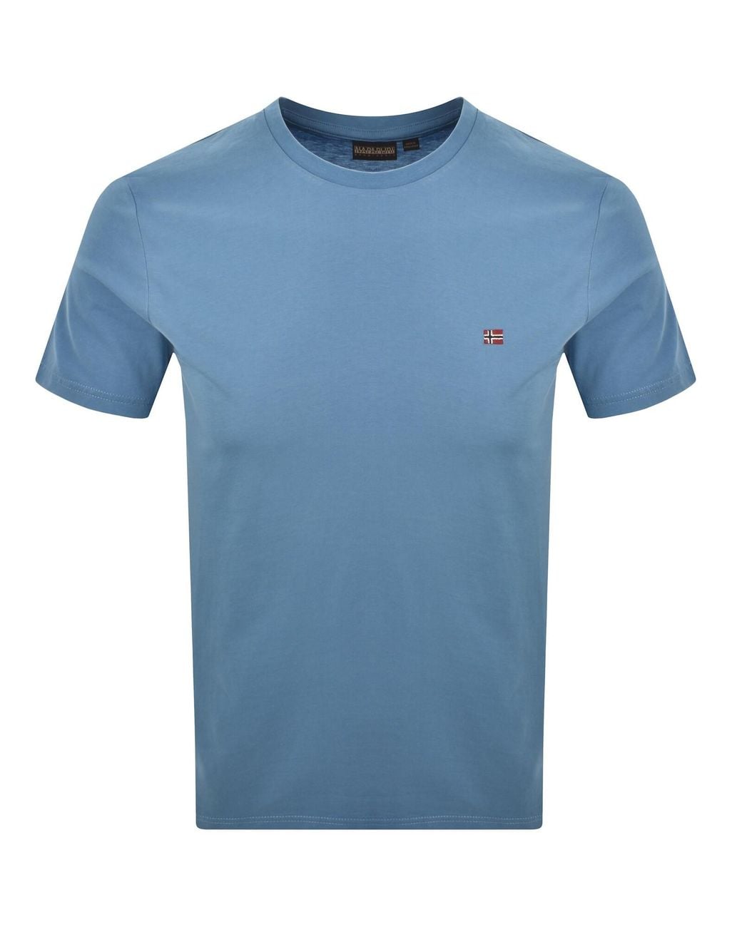 Napapijri Blue Salis Sum Logo T Shirt for men