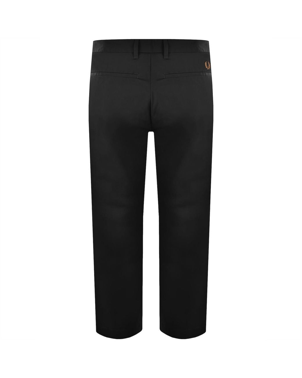 Fred Perry Black Slim Fit Twill Trousers for men