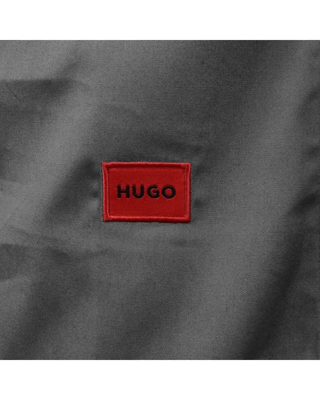 HUGO Gray Ellino Linen Shirt for men