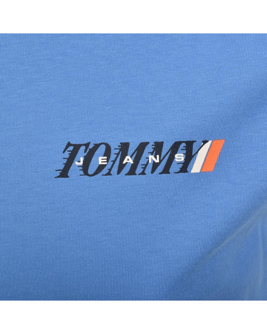 Tommy Hilfiger Blue Vintage Back Graphic T Shirt for men