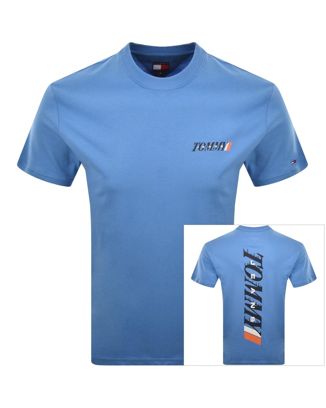 Tommy Hilfiger Blue Vintage Back Graphic T Shirt for men