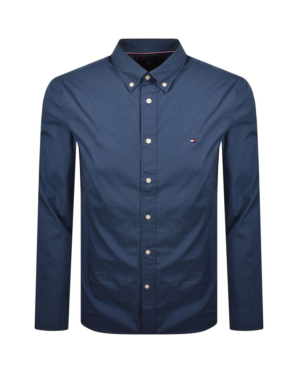 Tommy Hilfiger Blue Flex Poplin Regular Fit Shirt for men
