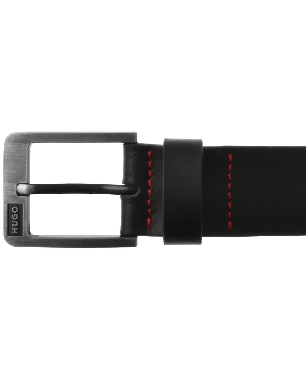 HUGO Black Grover Leather Belt for men