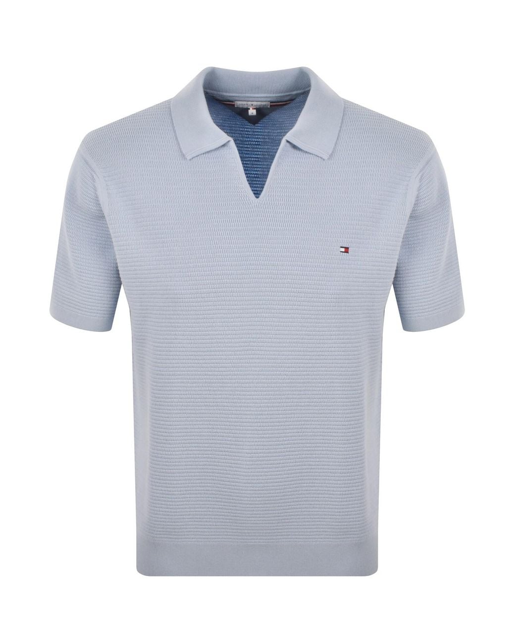 Tommy Hilfiger Blue Structure Knit Polo for men