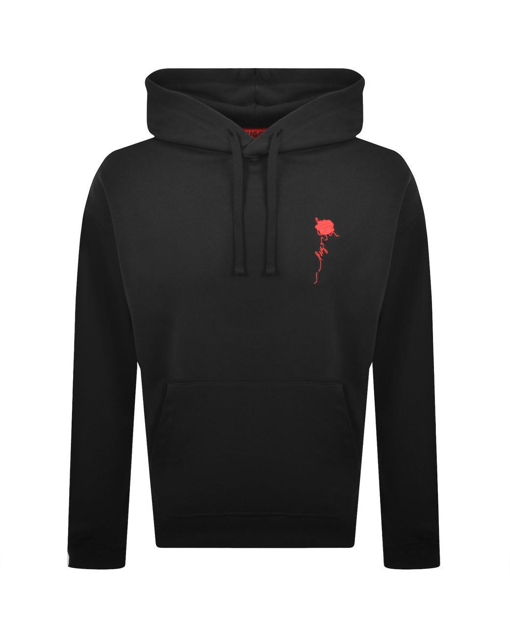 HUGO Black Diflowhood Hoodie for men