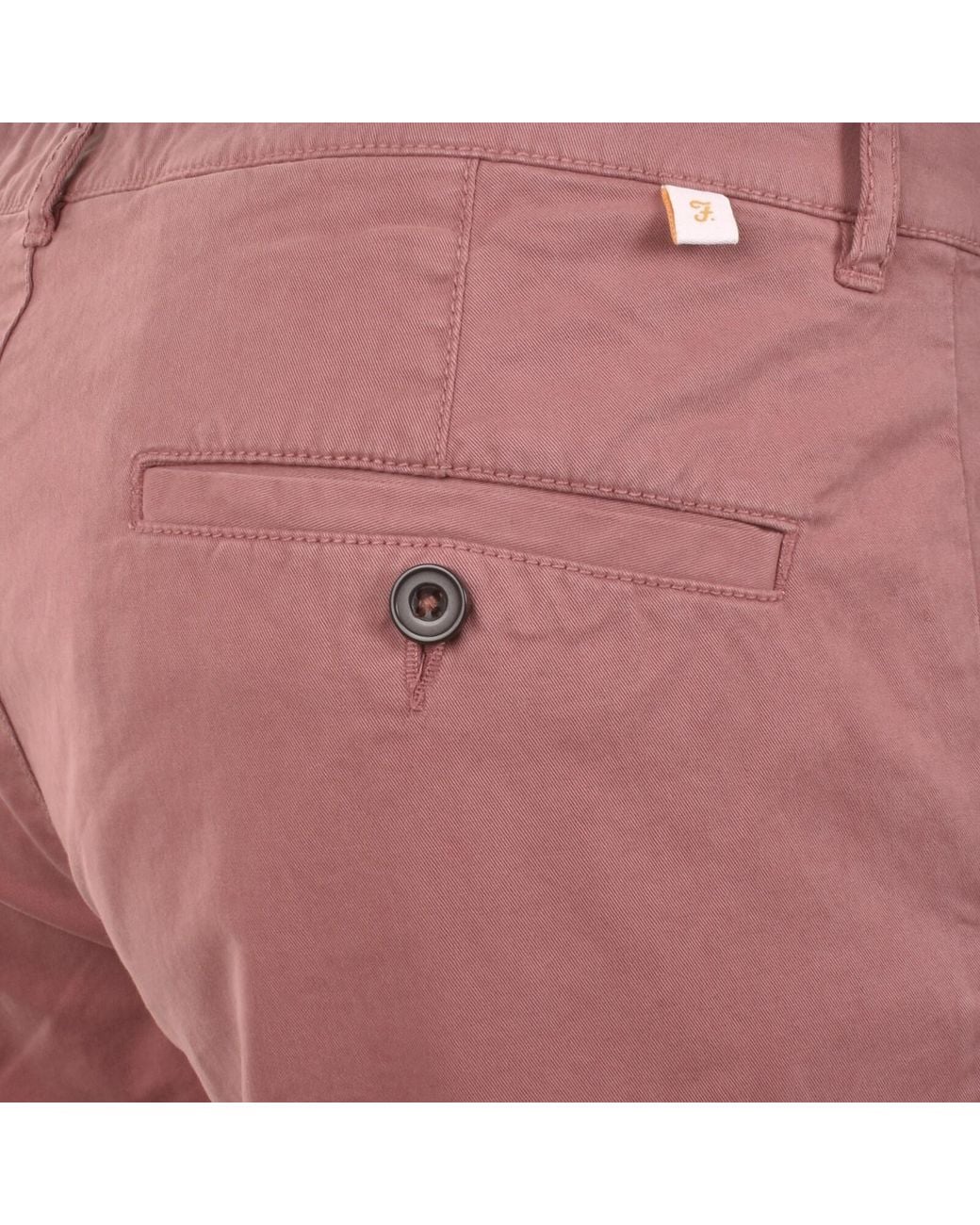 Farah Red Farah Hawk Twill Shorts Dusty for men