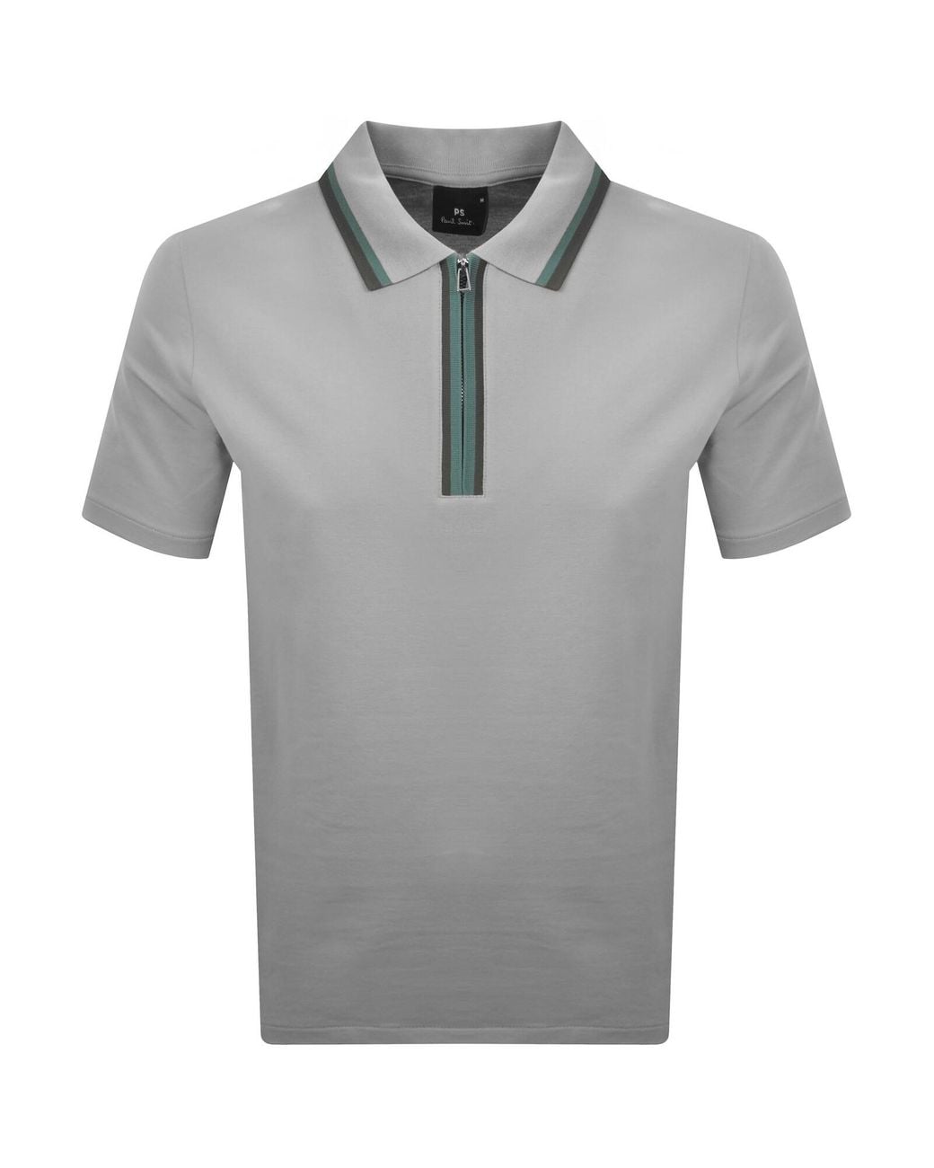 Paul Smith Gray Tipped Polo T Shirt for men