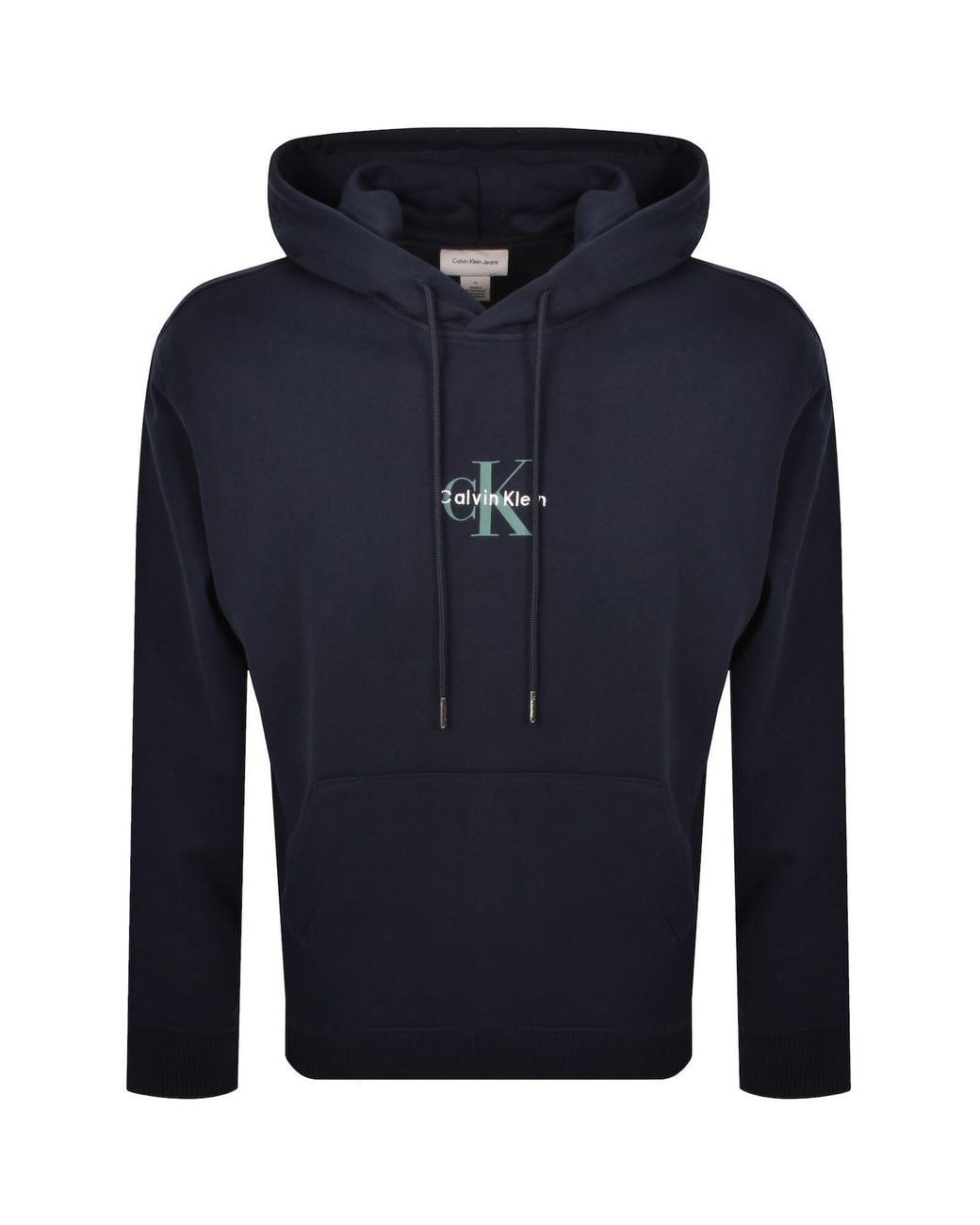 Calvin Klein Blue Jeans Logo Hoodie for men