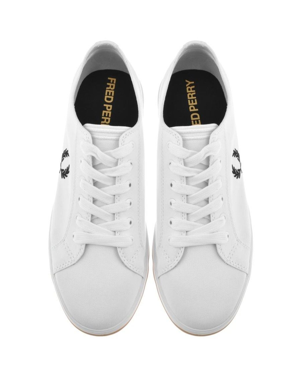 Fred Perry Lace Kingston Twill Trainers in White for Men | Lyst