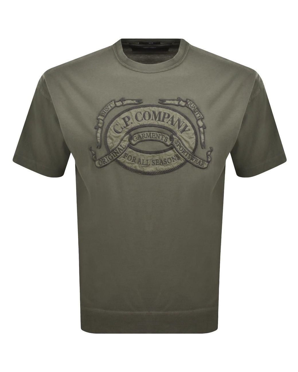 C P Company Green Cp Company Logo T Shirt for men
