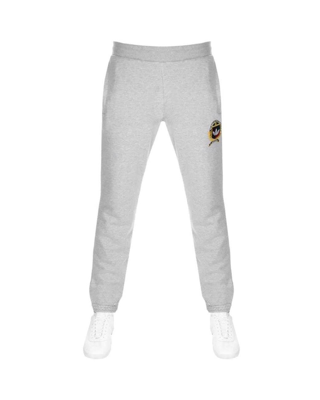 adidas Originals Cotton Collegiate Crest Joggers in Grey (Gray) for Men |  Lyst