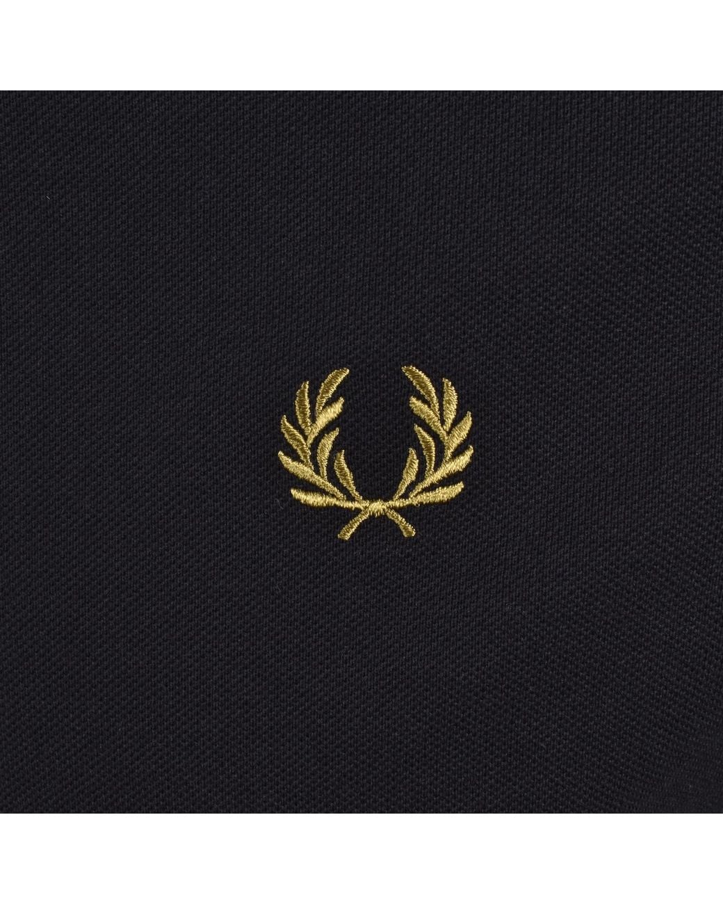 Fred Perry Black Twin Tipped Cuff T Shirt for men