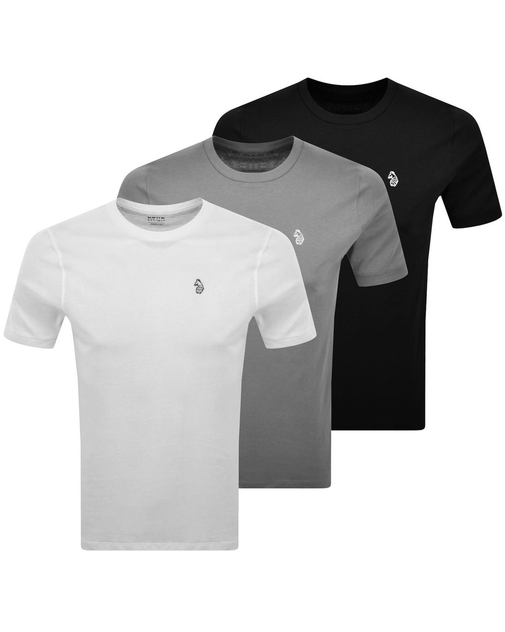 Luke 1977 Black Johnys 3 Pack Short Sleeve T Shirts for men