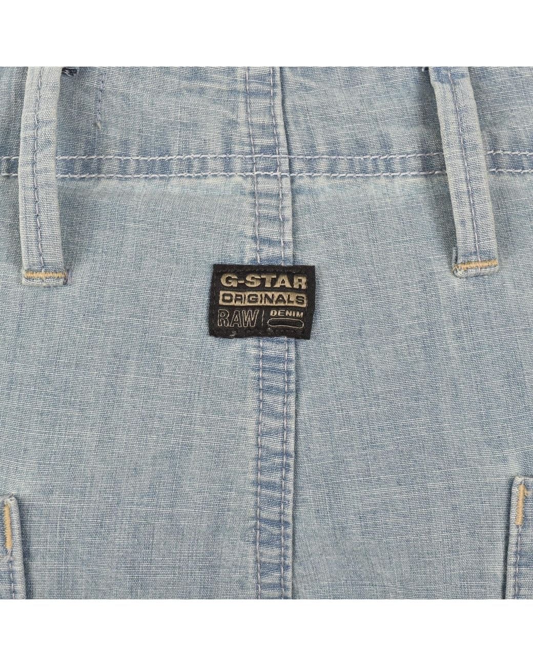 G-Star Gray G-Star Pleated Denim Chinos for men