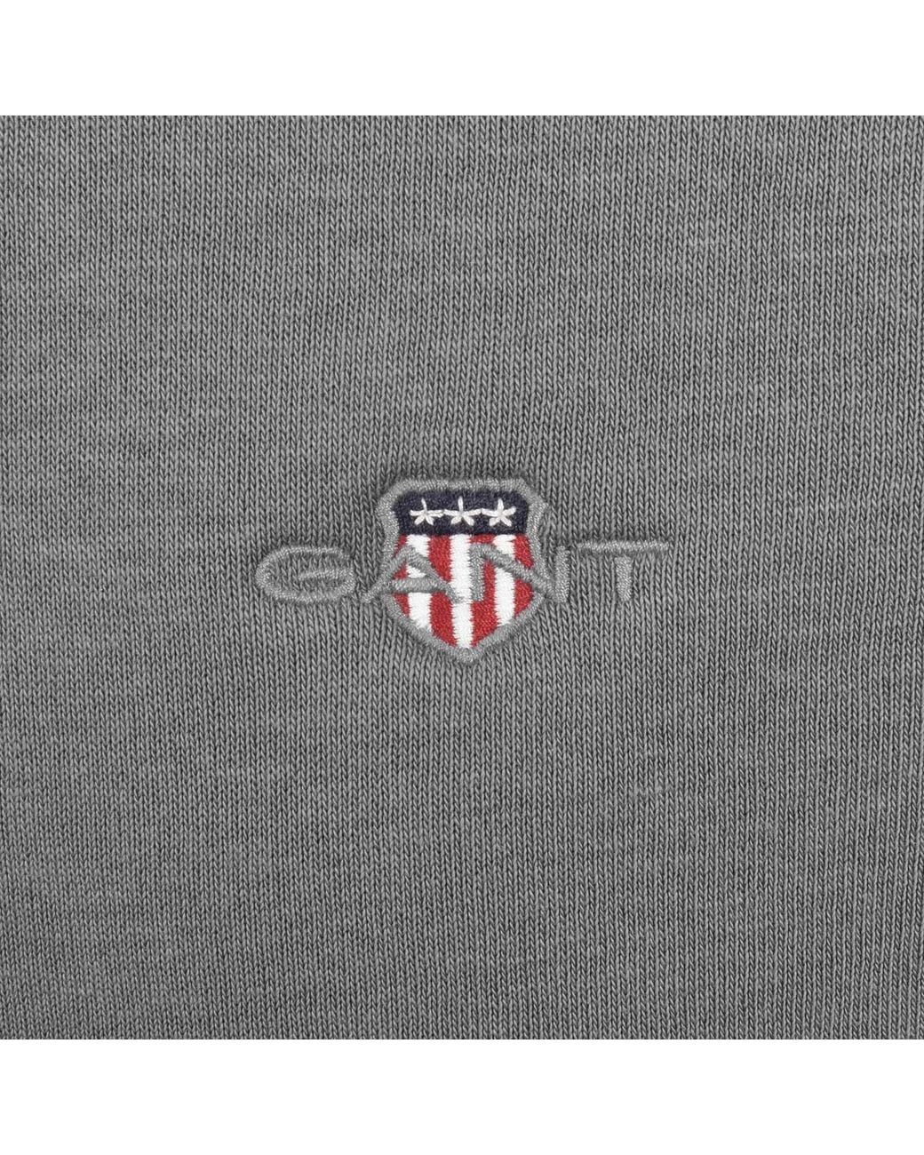 Gant Gray Regular Shield Hoodie Mid for men