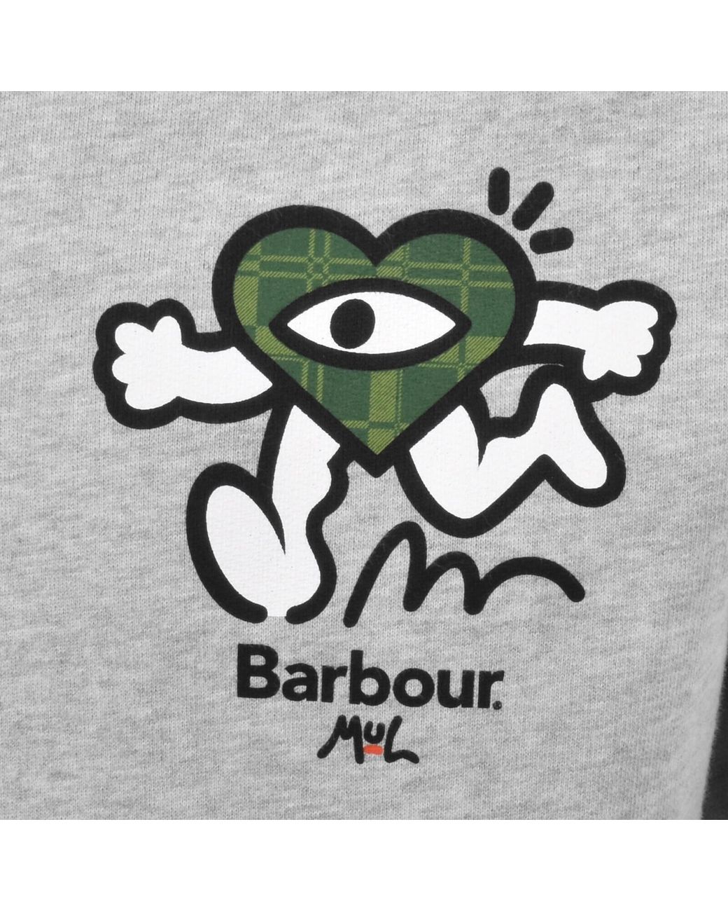 Barbour Gray X Mul Crew Neck Sweatshirt for men