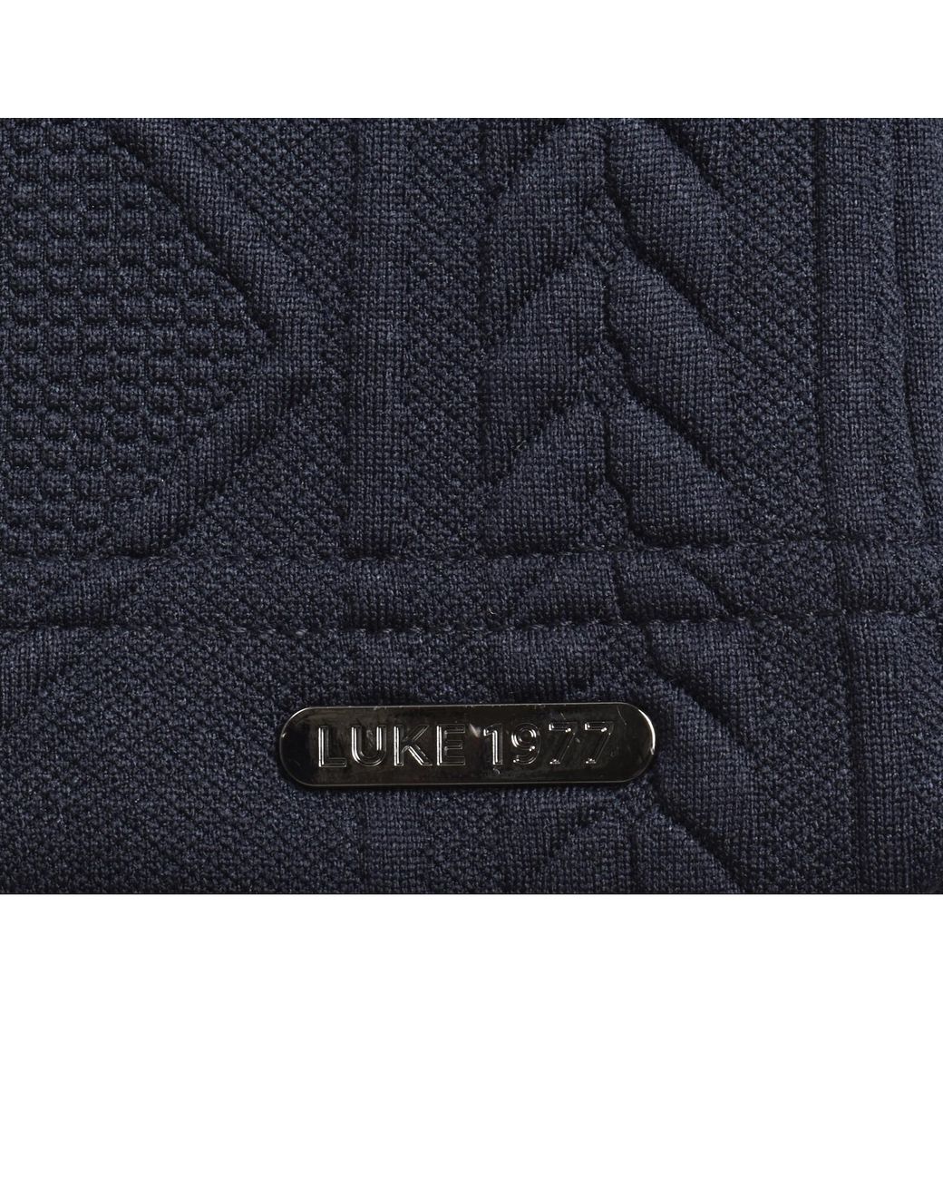 Luke 1977 Blue La Fe Knitted Polo Dark for men