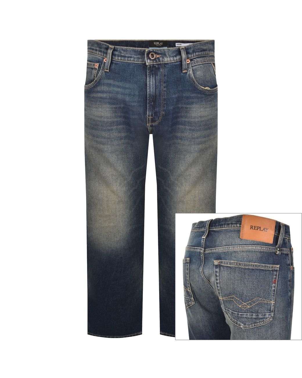 Replay Blue Aideen Straight Fit Jeans Medium for men