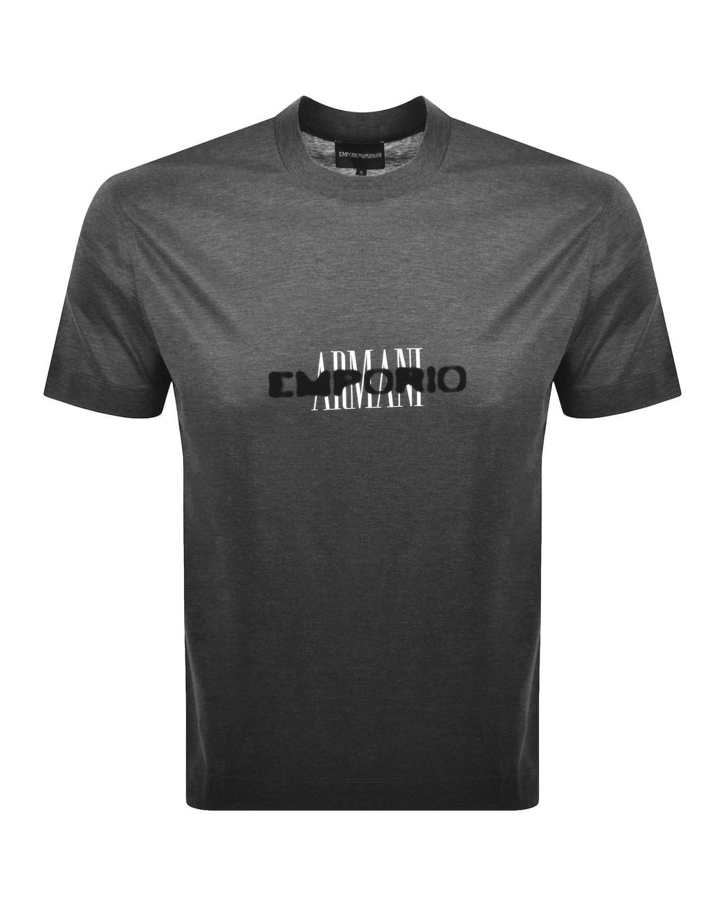 Armani Black Emporio Logo T Shirt for men