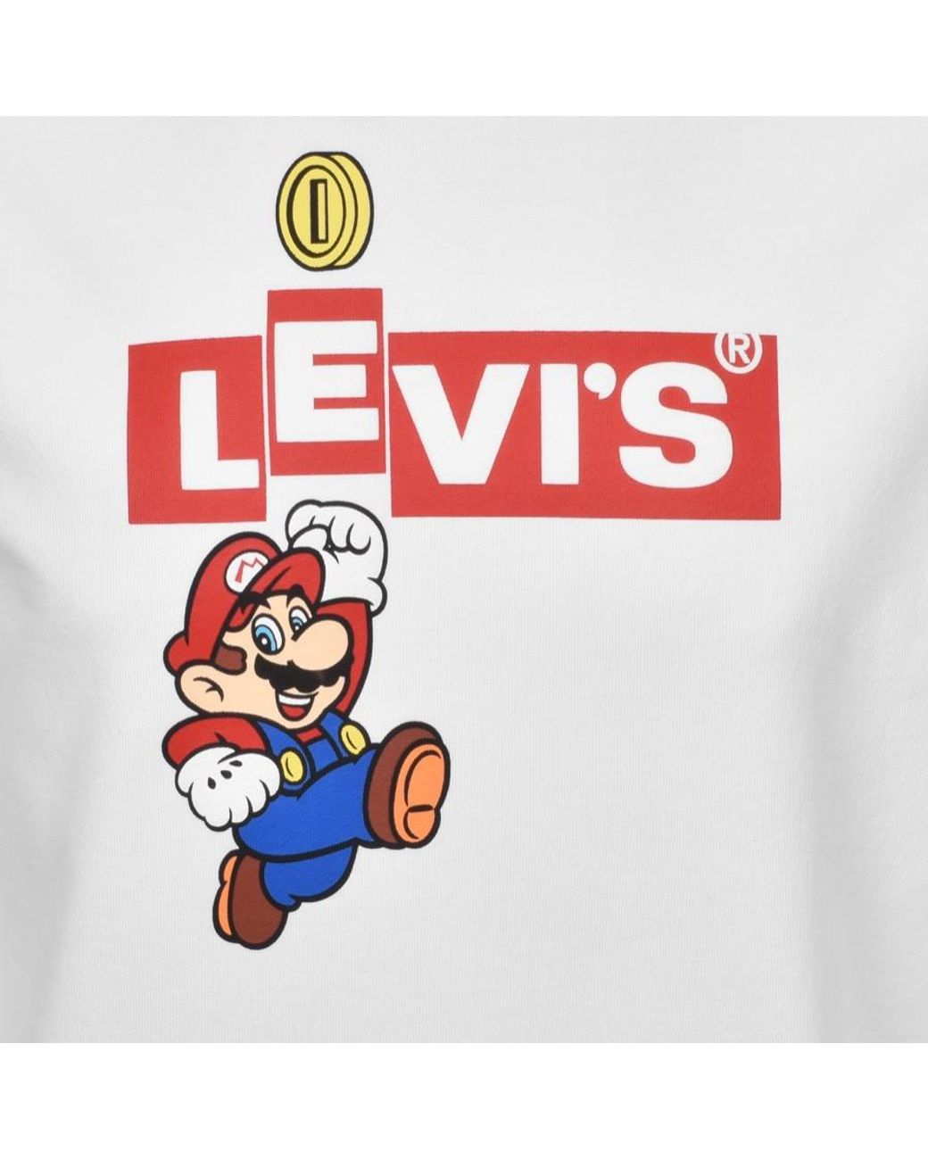 Levi's X Nintendo Super Mario Logo Hoodie in White for Men | Lyst UK