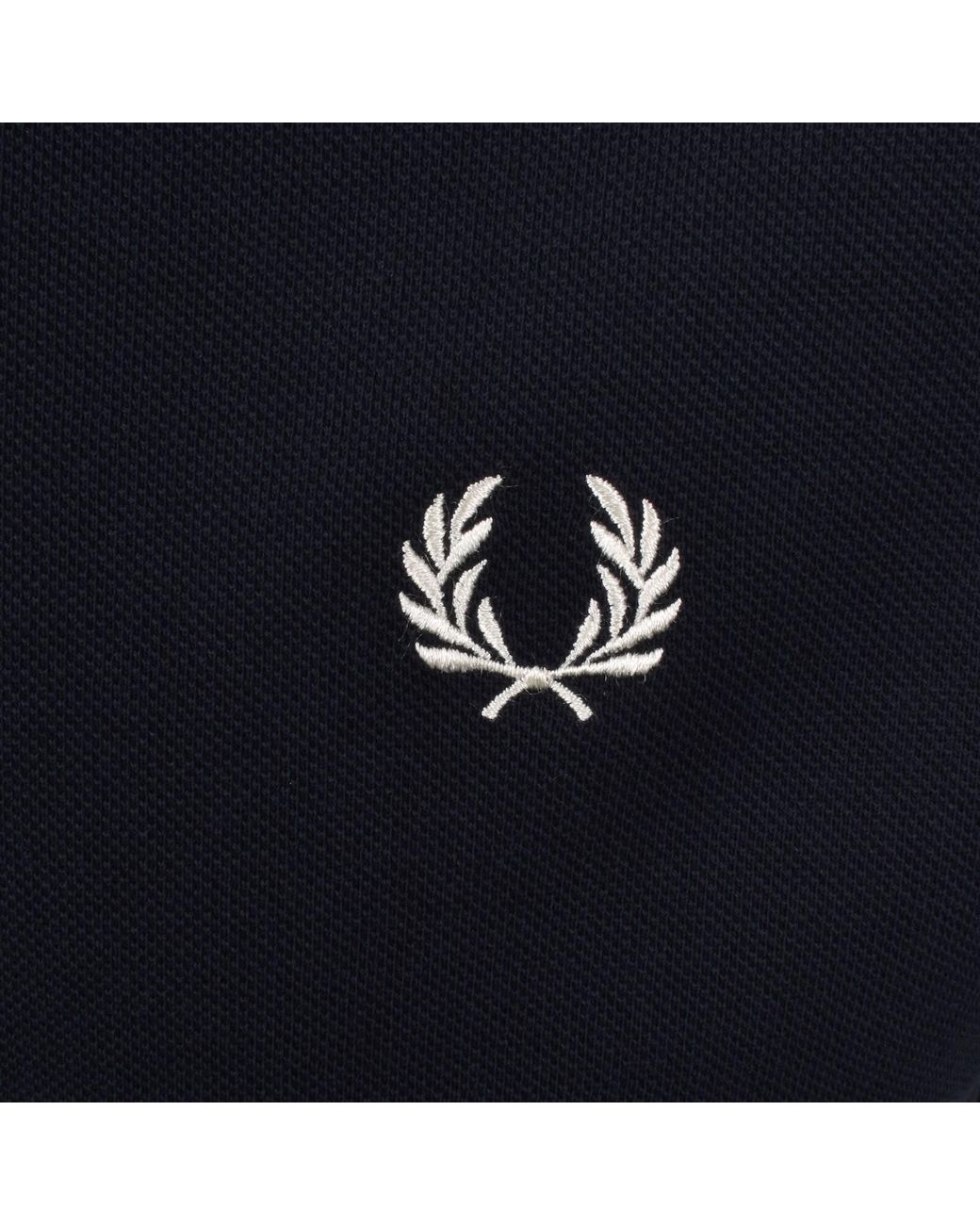 Fred Perry Black Button Through Polo Shirt for men