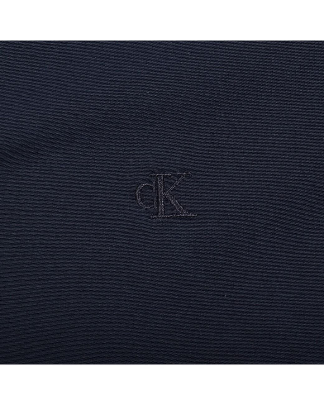 Calvin Klein Blue Slim Fit Solid Shirt for men