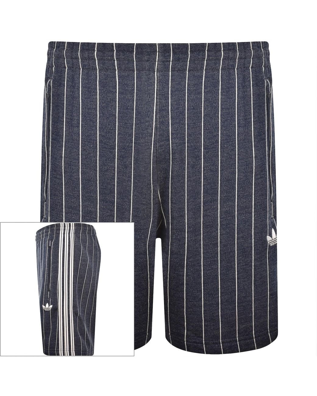 Adidas Originals Blue Pinstripe Shorts for men