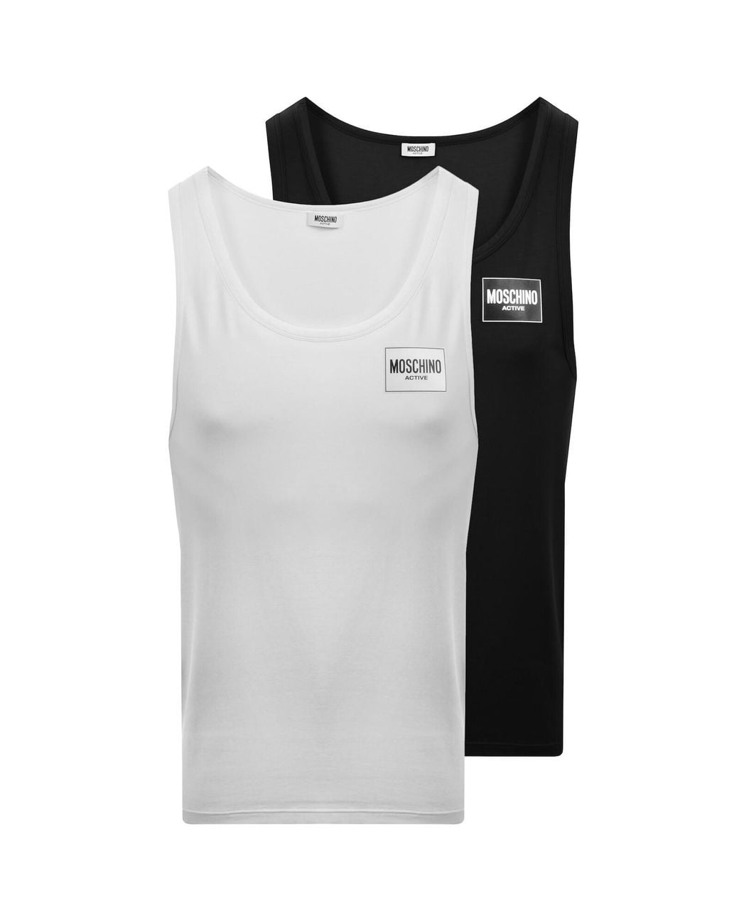 Moschino Black 2 Pack Vests for men