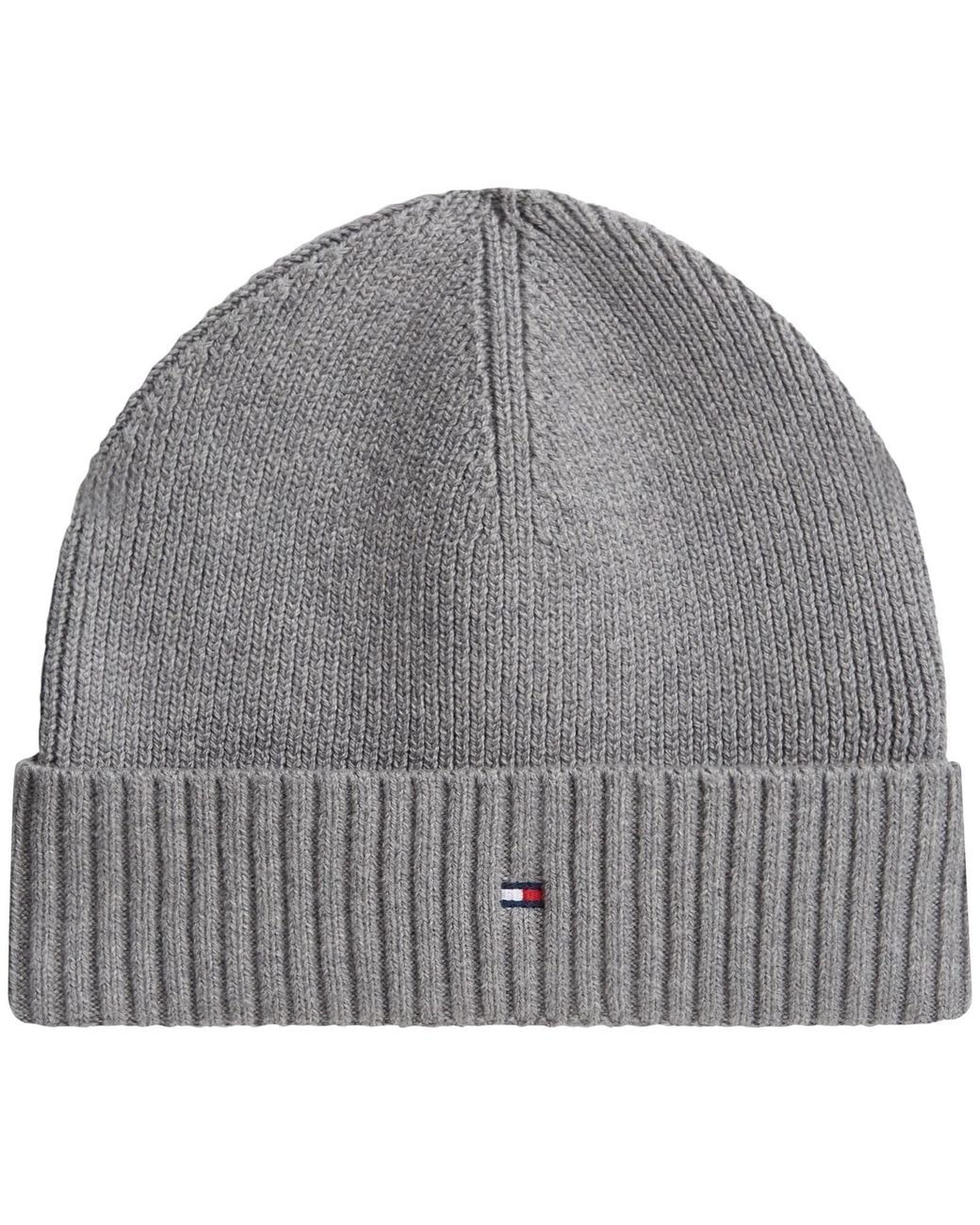 Tommy Hilfiger Gray Flag Beanie Hat for men