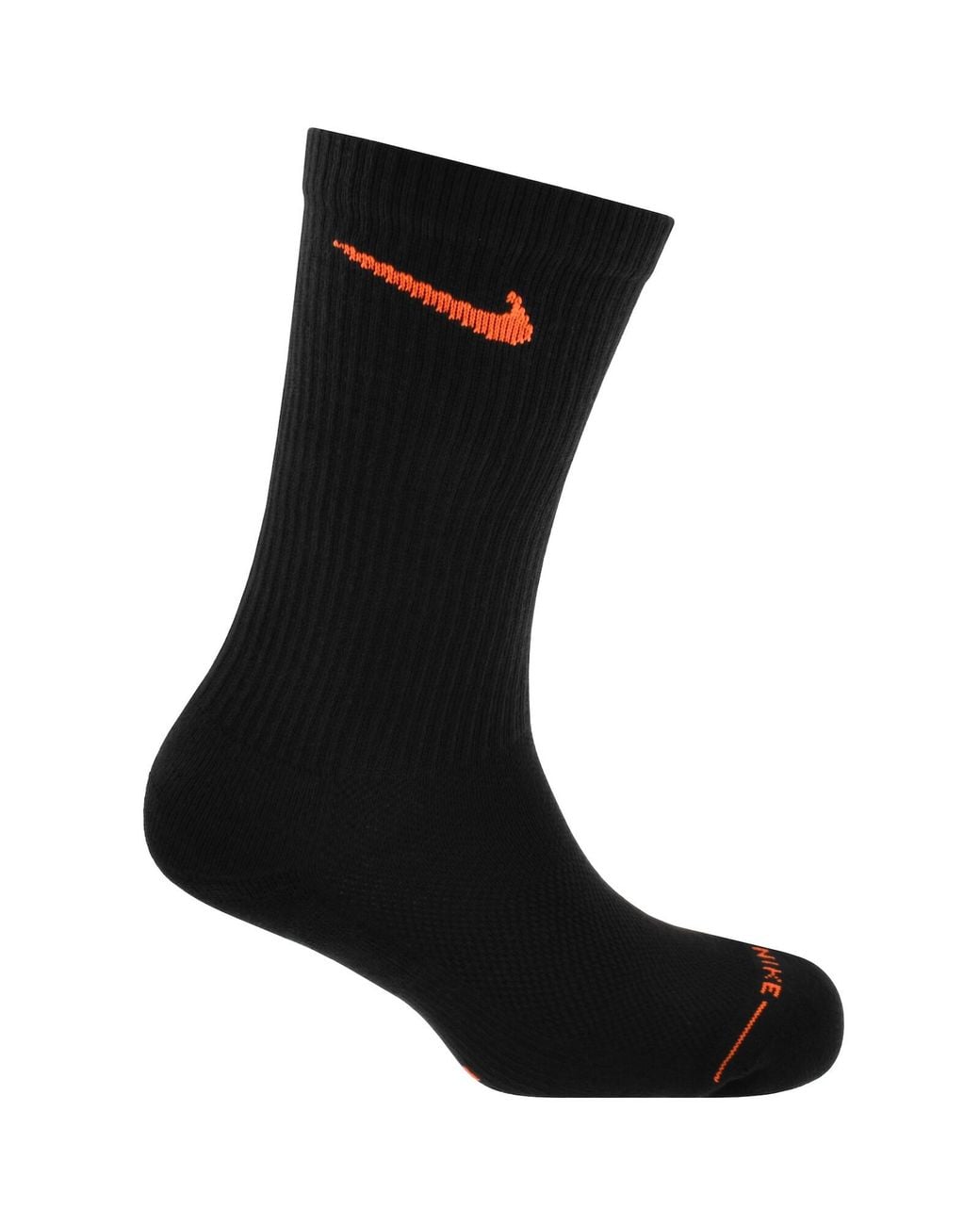 Nike Black 6 Pack Crew Socks for men