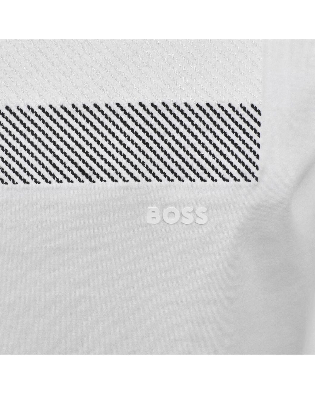 BOSS BUSINESS White Boss C Taut 10 Mercerised T Shirt for men