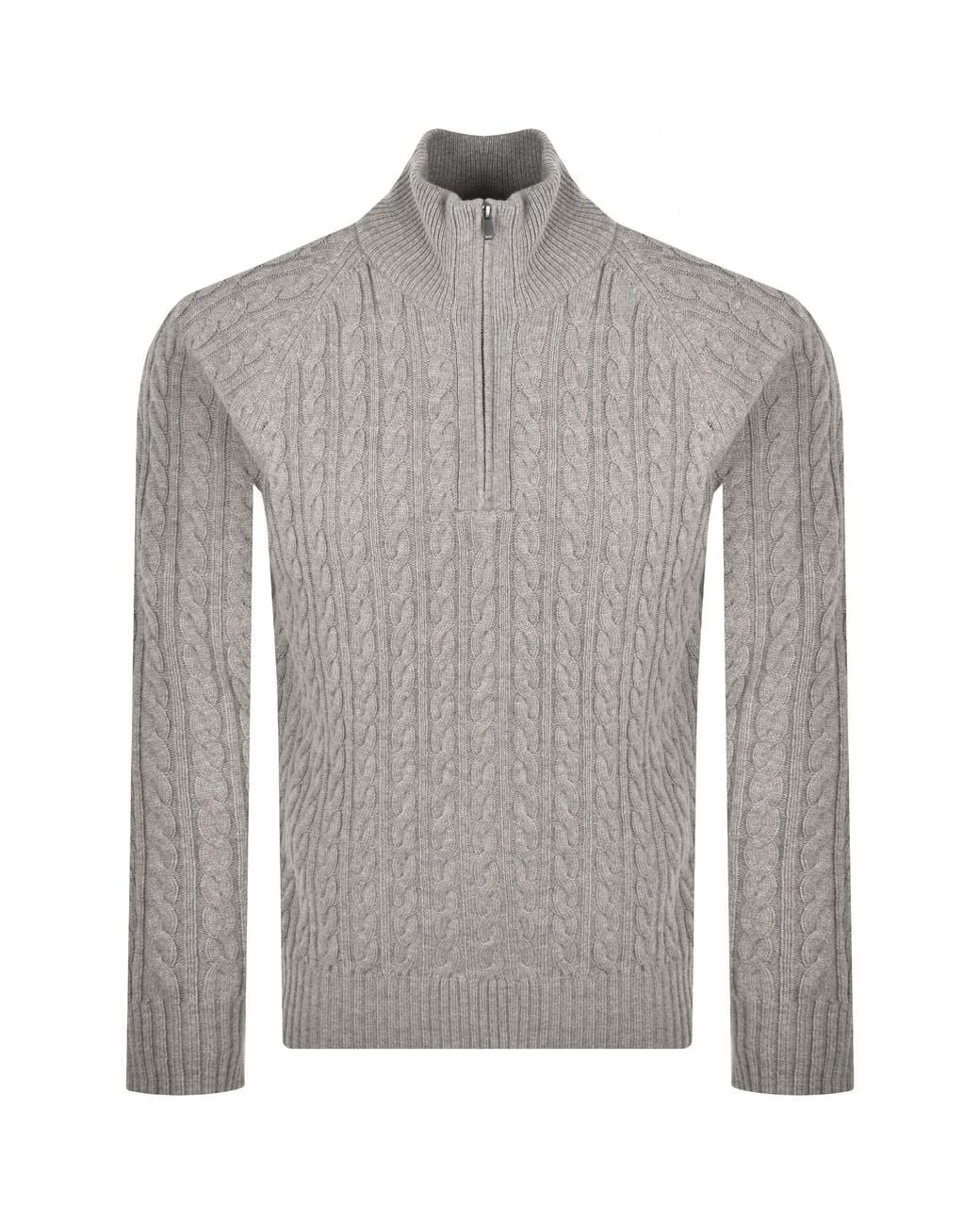 BOSS BUSINESS Gray Boss Furore Wool Cashmere Jumper for men