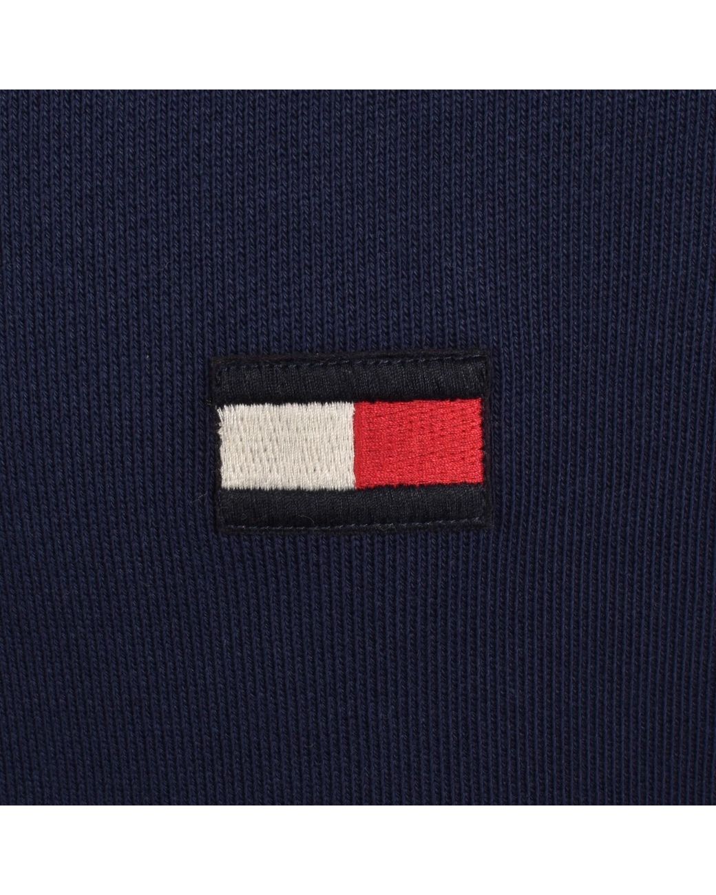 Tommy Hilfiger Blue Flag Quarter Zip Sweatshirt for men