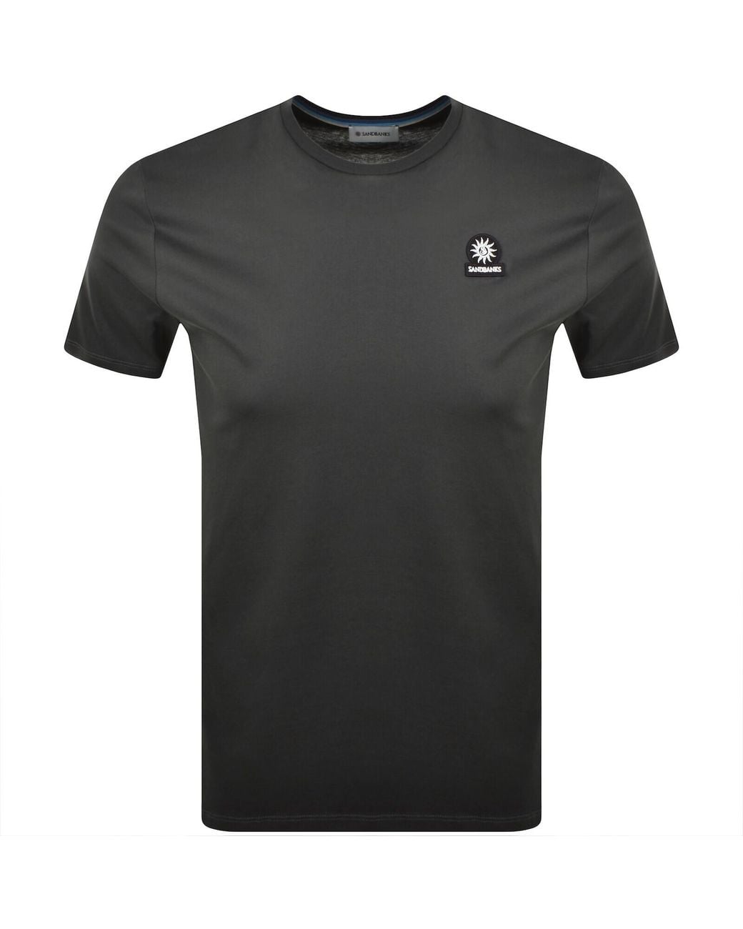 Sandbanks Black Badge Logo T Shirt Anthracite for men