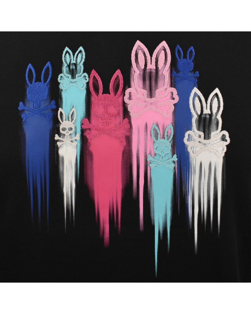 Psycho Bunny Black Cosmo Graphic T Shirt for men
