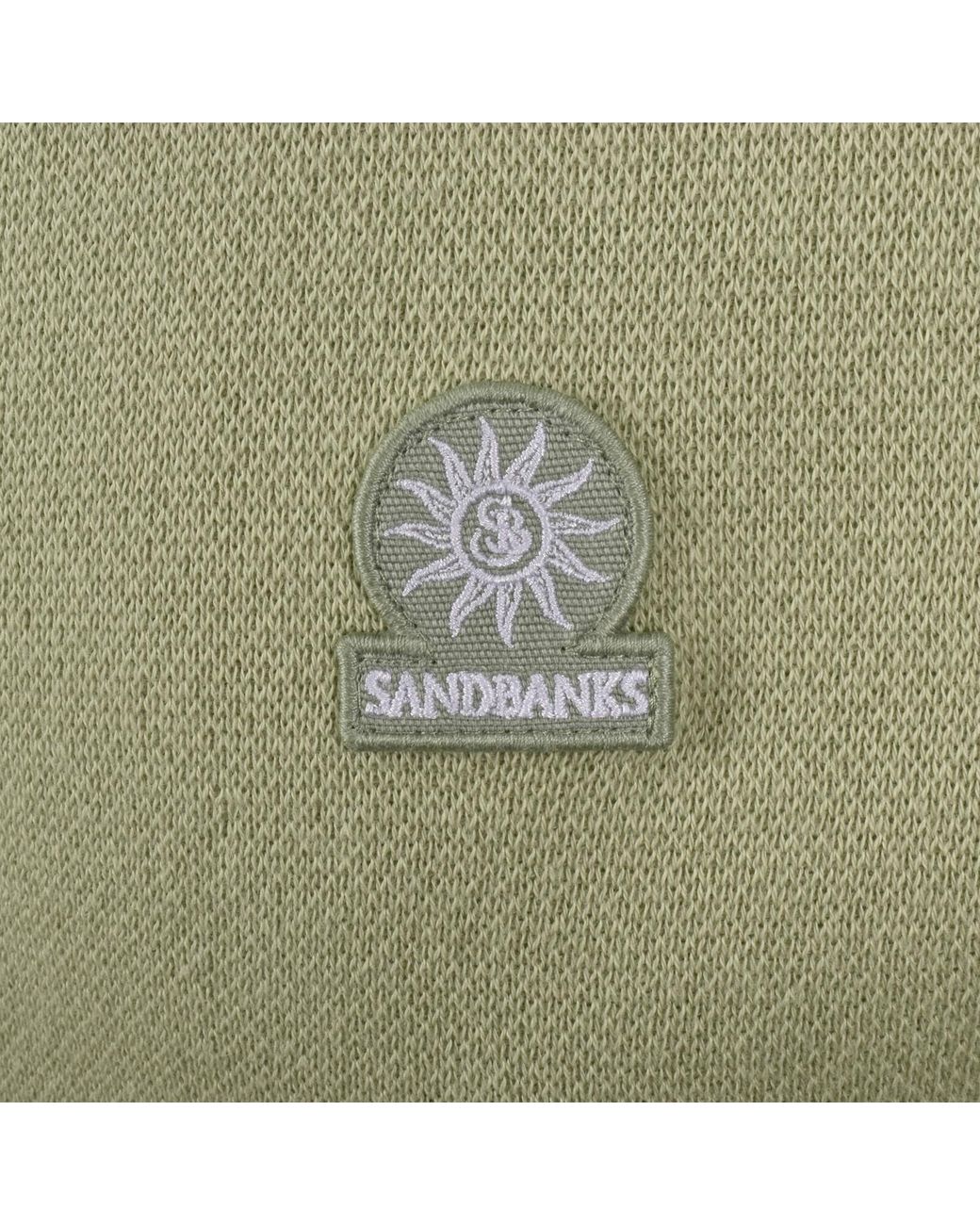 Sandbanks Green Full Button Polo T Shirt for men