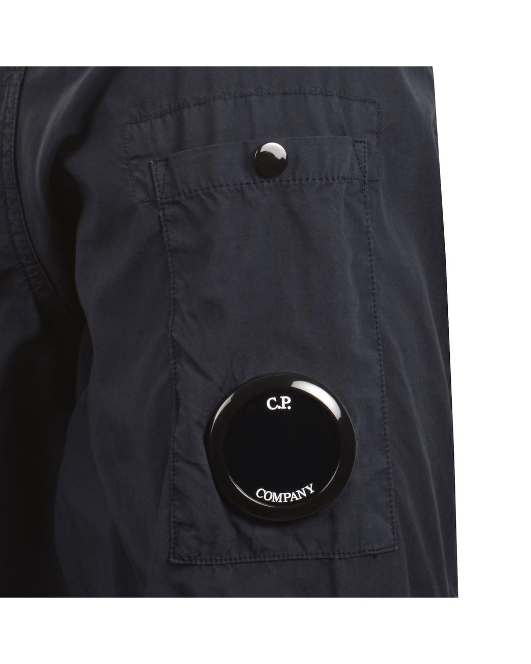 C P Company Blue Cp Company Popeline Overshirt for men