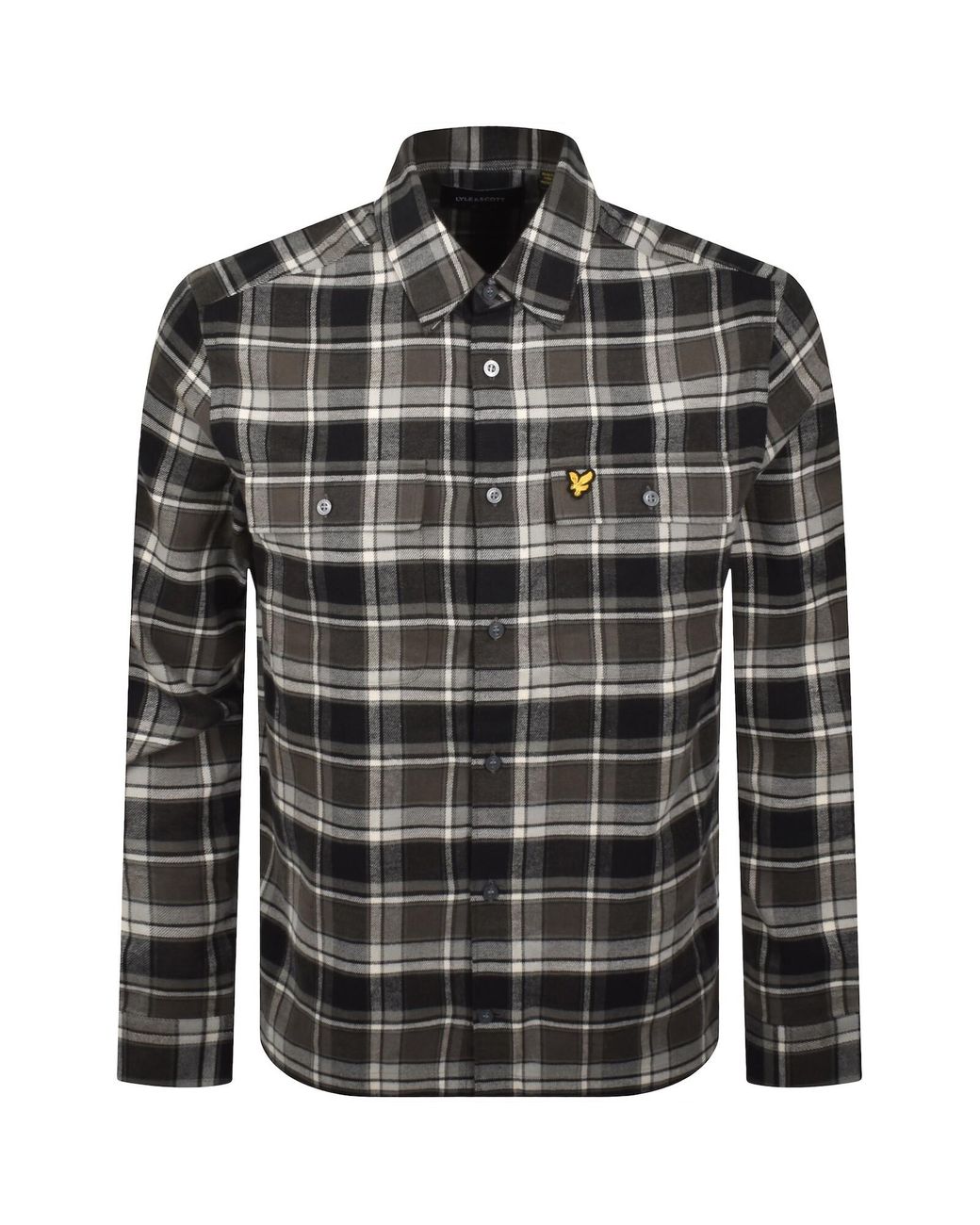 Lyle & Scott Black Brushed Check Shirt for men