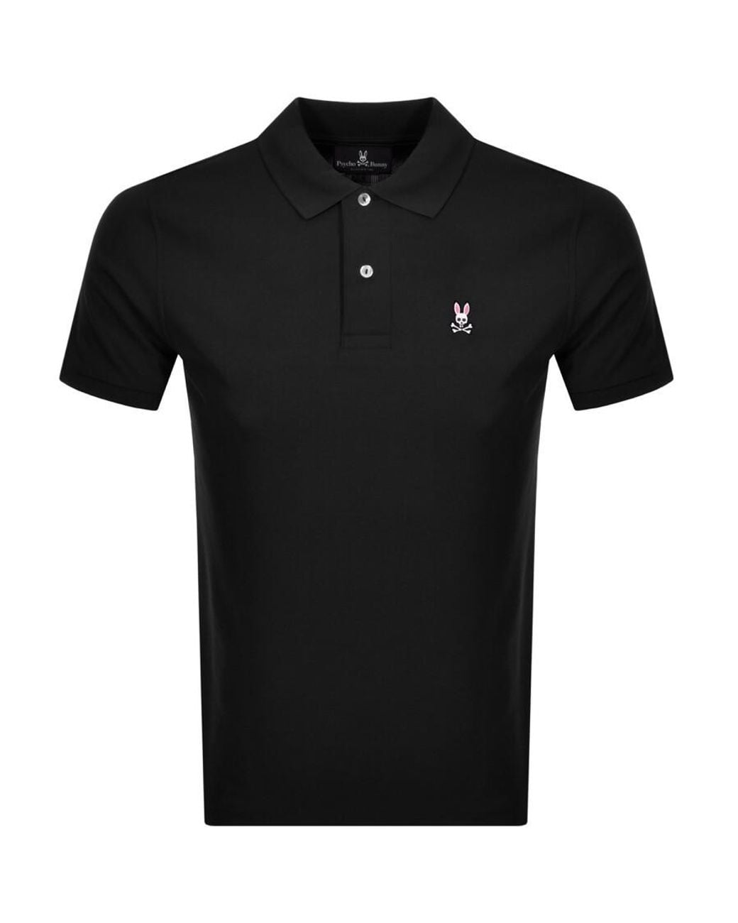 Psycho Bunny Black Classic Polo T Shirt for men