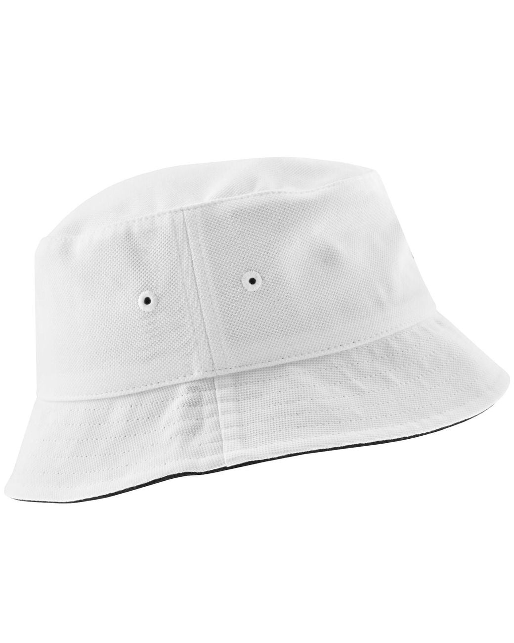 Fred Perry White Reversible Pique Bucket Hat for men