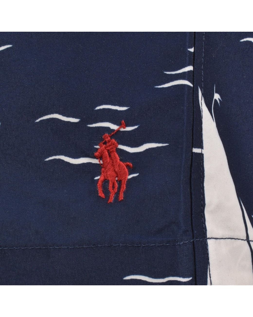 Ralph Lauren Blue Woven Swim Shorts for men