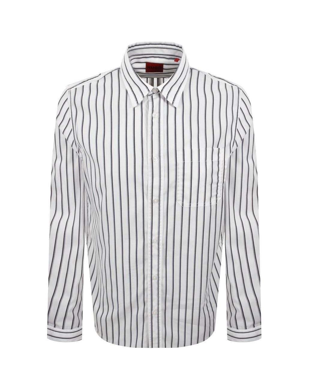 HUGO White Long Sleeved Erillo Shirt for men