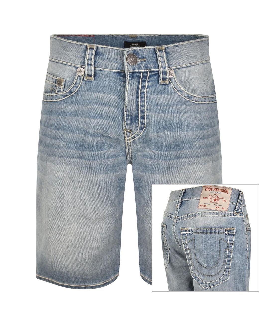 True Religion Blue Bobby Super T Shorts for men