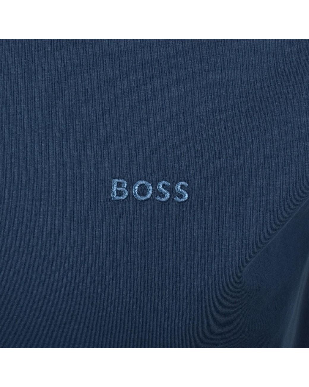 BOSS BUSINESS Blue Boss Mix And Match Hooded T Shirt for men