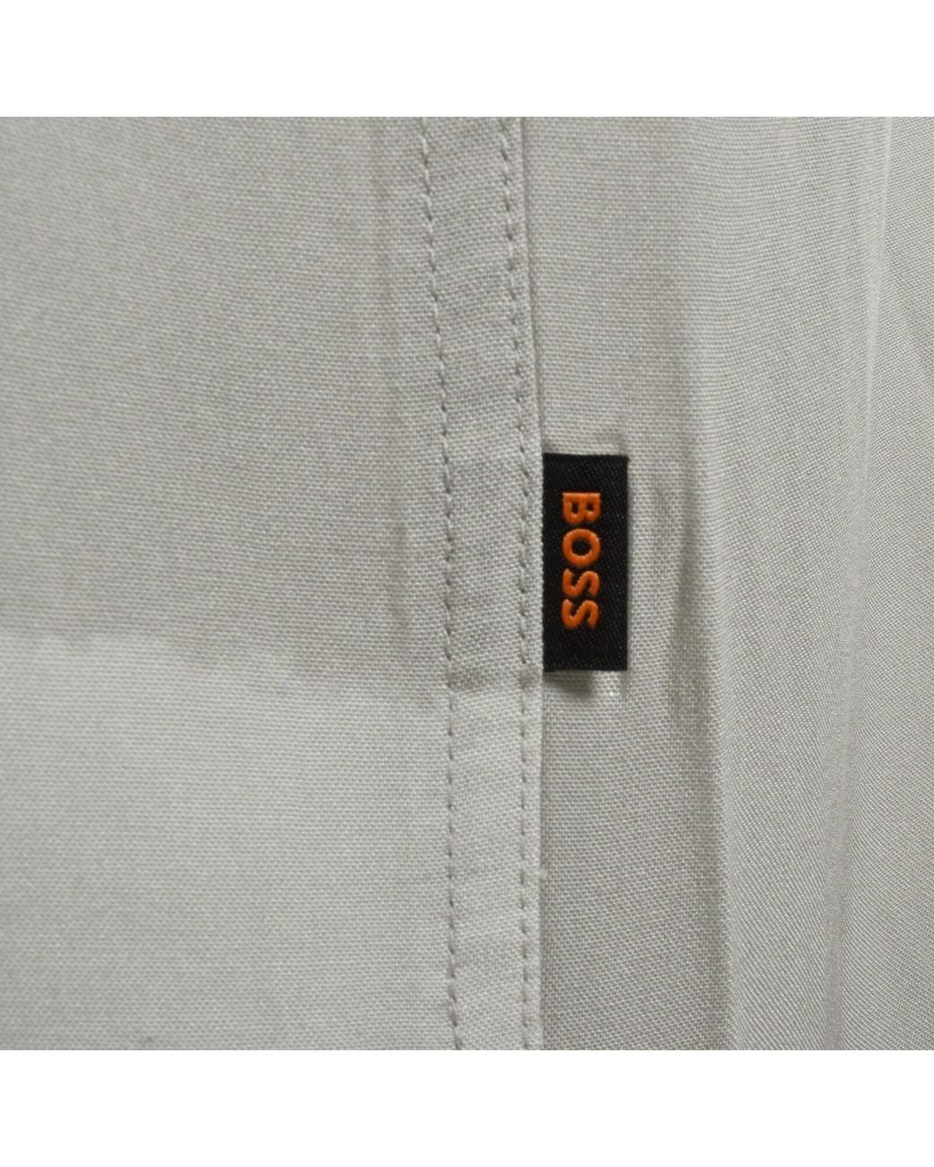 Boss Gray Boss Rayer M Short Sleeve Shirt for men